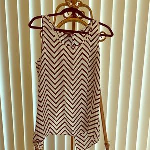 Black & White Split Back Tank